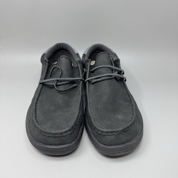 Hey Dude Paul Craft Leather Black Casual Comfort Men Shoes US Size 13 - Picture 4 of 9